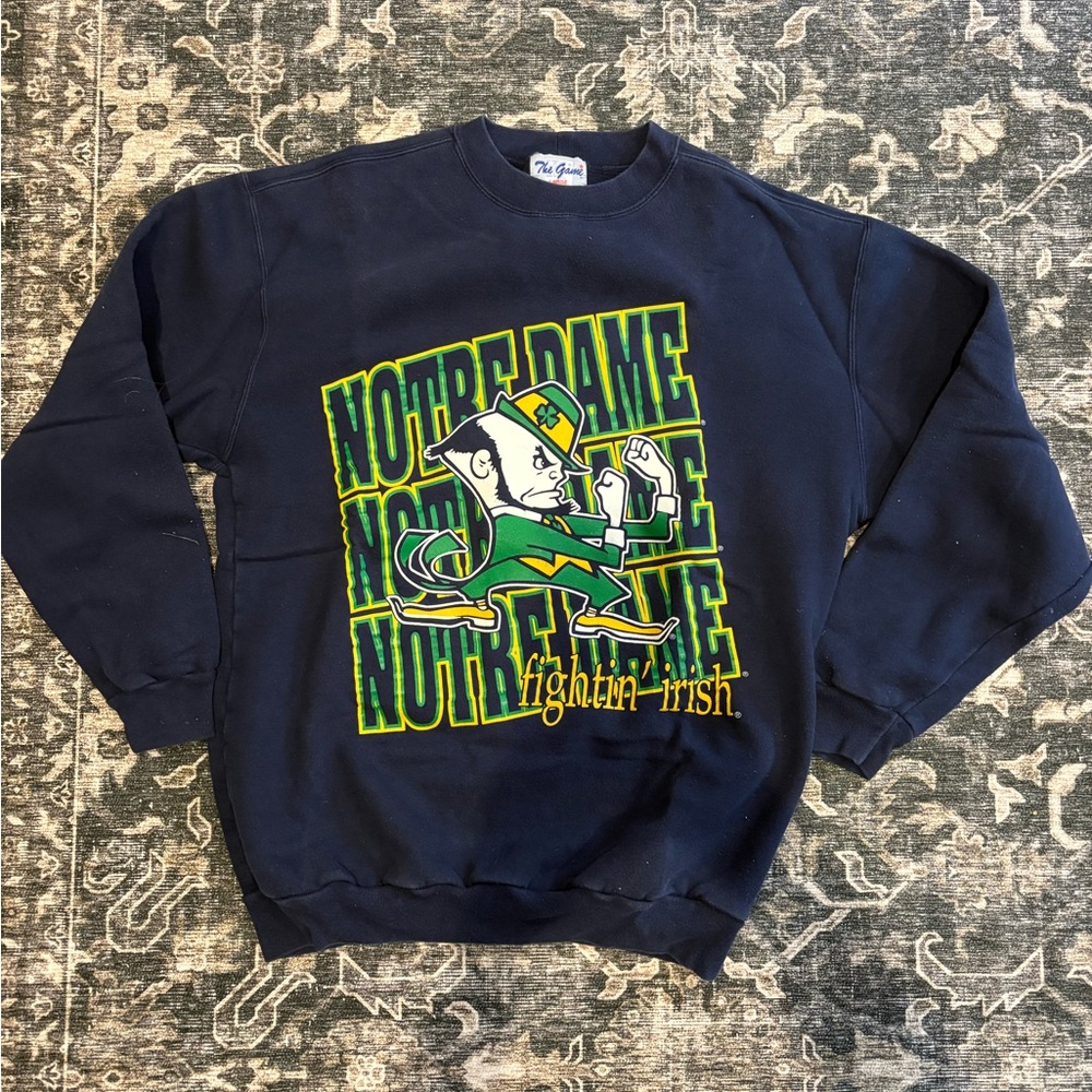 Vintage Notre Dame Blue Crewneck Sweatshort